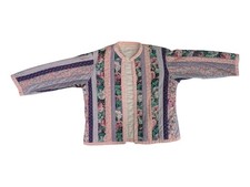 Vintage Handmade Kimono Style Womens Quilt Jacket
