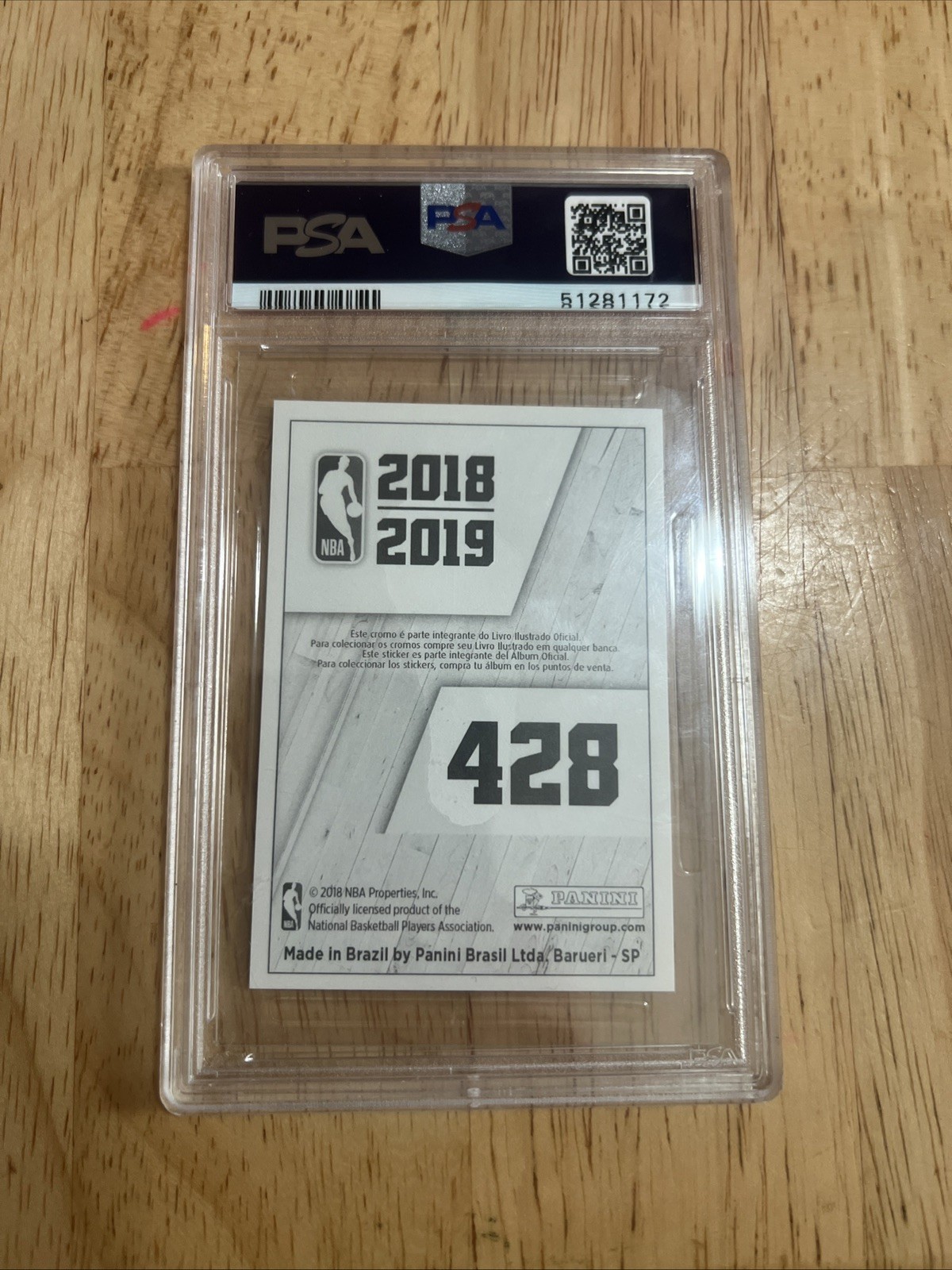 2018 PANINI STICKERS EUROPEAN BRAZIL #428 LUKA DONCIC PSA 9 view 2