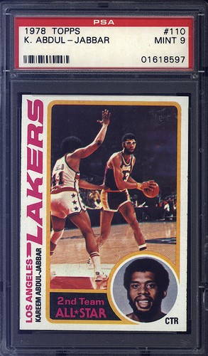 1978 Topps #110 Kareem Abdul-Jabbar (HOF) PSA 9 Basketball Card