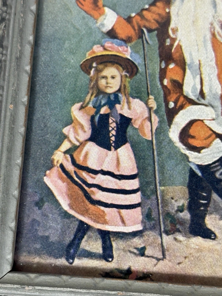 Vintage Natal Reliance Impressão em Moldura Papai Noel Conto de Fadas Máscara Halloween - Imagem 2 de 4