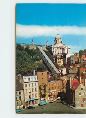 Postcard - Quebec Canada CA Funicular Lower-town Upper-Town - Dufferin Terrace