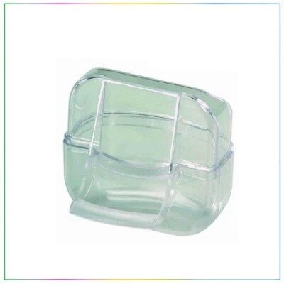 PETSHOPAMERICA 3 Small Parakeet Parrot No Mess Hopper Feeder Covered Water Food 3 oz Budgie