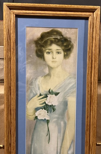 Antique Penrhyn Stanlaws Art Yard Long Oak Frame Matted - Picture 22 of 22