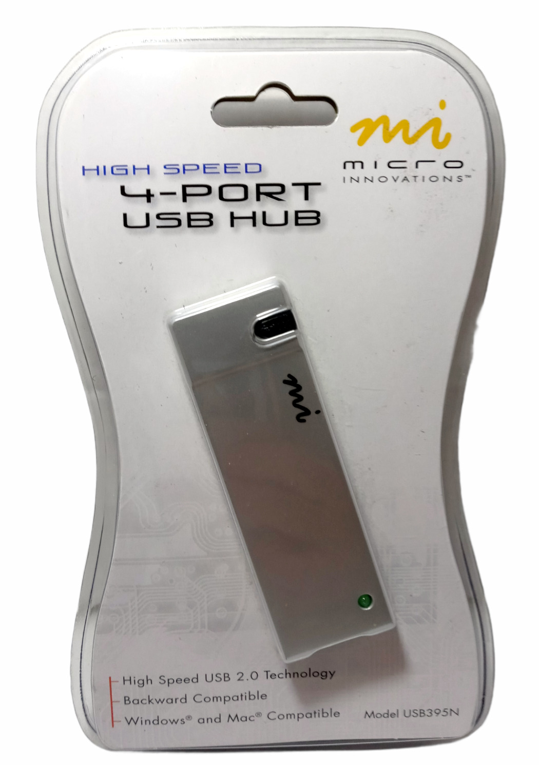 Micro Innovations USB Hub High Speed 4 Port USB395N