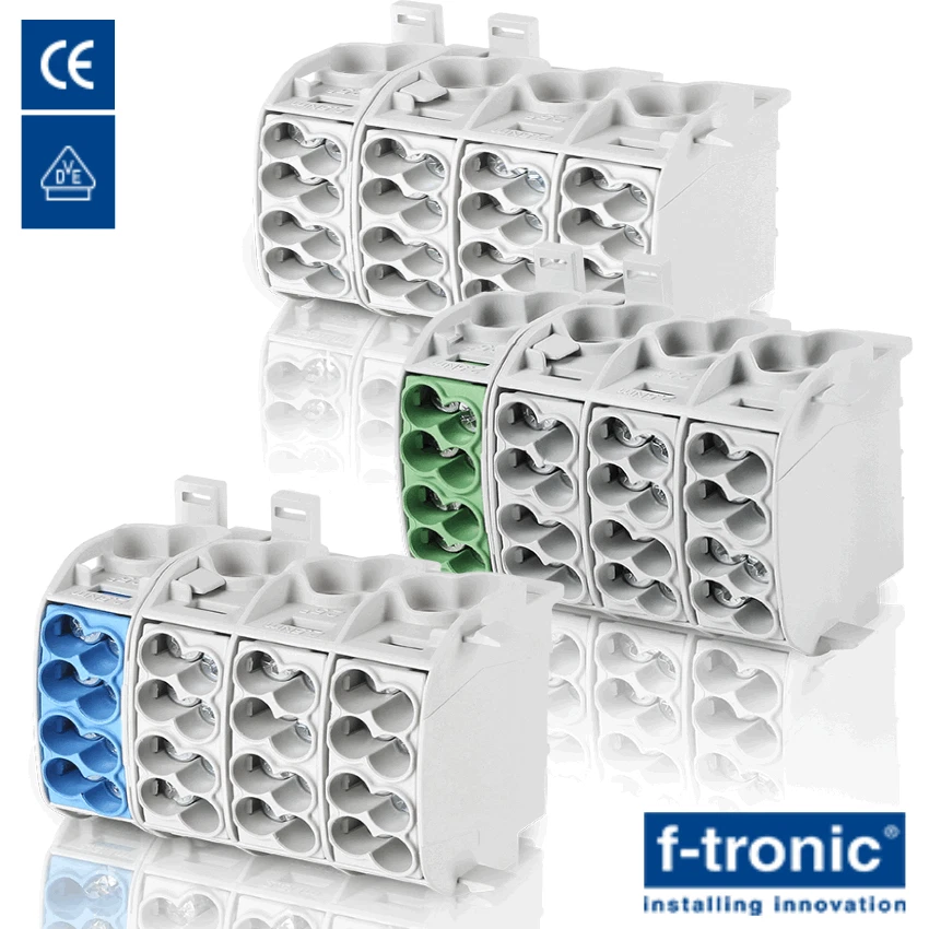 F-TRONIC Hauptleitungsklemme Abzweigklemme Anschlußklemme 4polig 25mm²