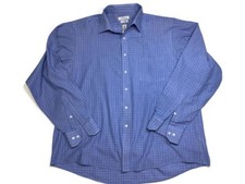 Van Heusen Mens Shirt XL 17-17 1/2 36/37 Blue Long Sleeve