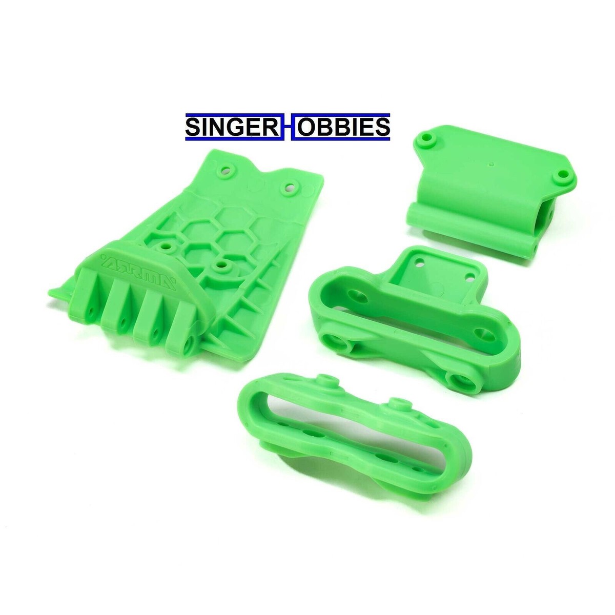 ARRMA ARA320791 Lower Skid And Bumper Mount Set - Green GORGON HH