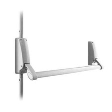 Briton 376 SE  Single Door Panic Bolt, Silver Enamel Finish.