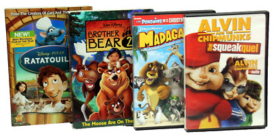 4 DVD´s RATATOUILLE / BROTHER BEAR 2 / MADAGASKAR / ALVIN and the CHIPMUNKS