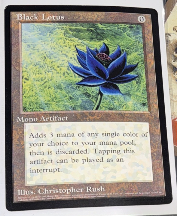MTG Magic The Gathering Black Lotus Oversize 6x9 1996 Scrye