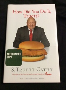 S Truett Cathy Chick Fil A Signed Book Auto Coa Proof Ebay