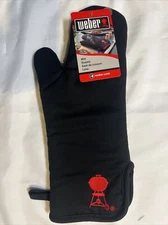 Weber BBQ Grill Mitt Oven Pot Holder Black NEW