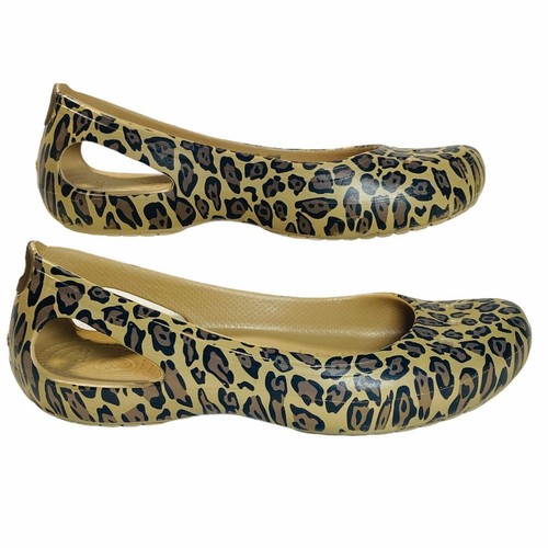 crocs kadee leopard flats