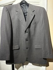 Jones New York Sport Coat Black With Herringbone Pattern Size 42R 100 Wool
