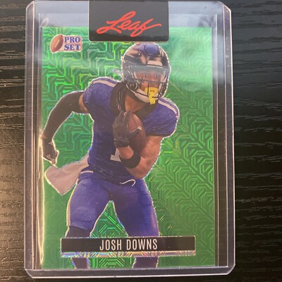 2023 Leaf Metal Pro Set Proof 1/1 Green Mojo - Josh Downs