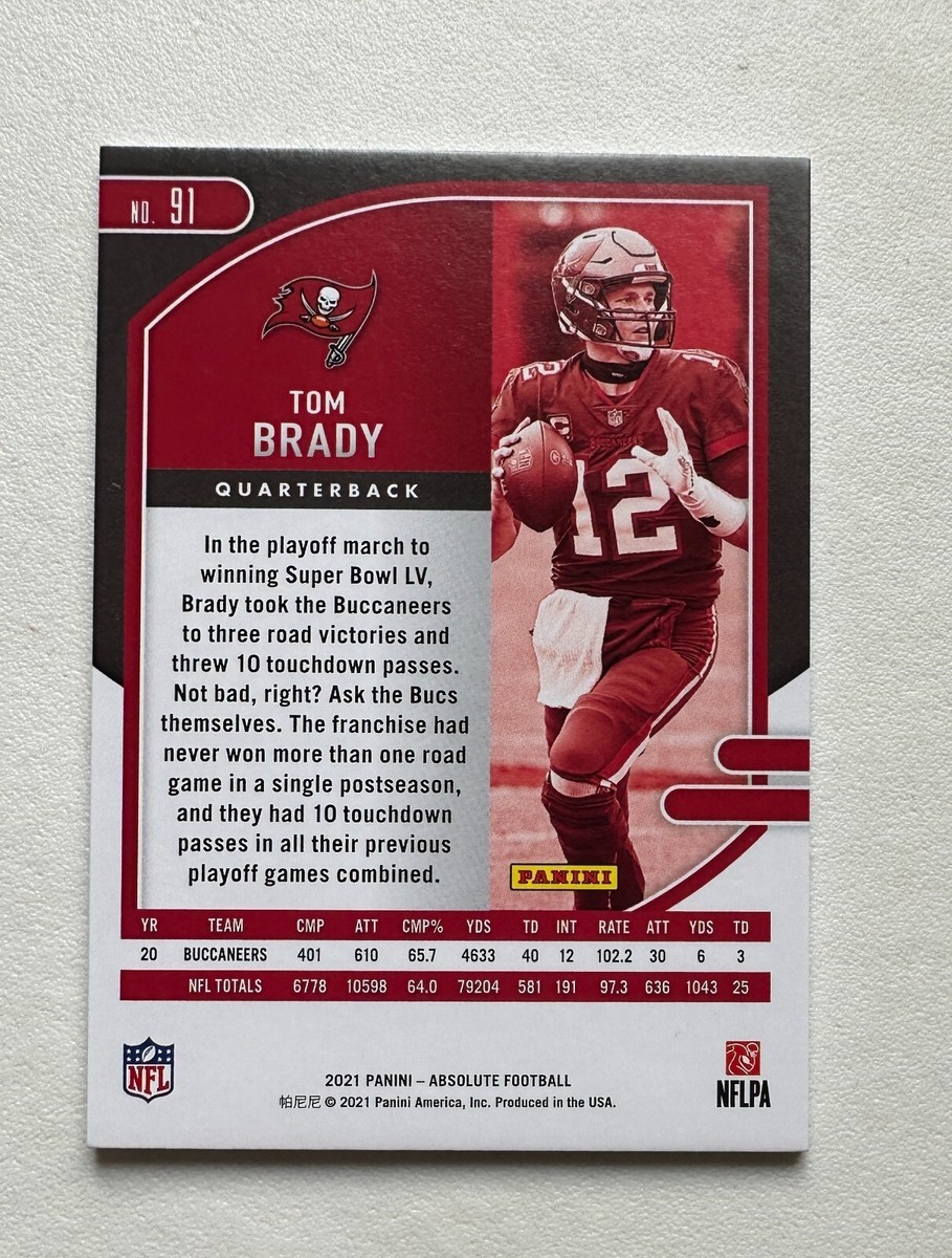 2021 Absolute Spectrum Orange #91 Tom Brady /75 #X6369 | eBay