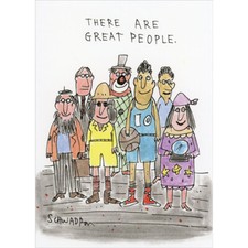 Oatmeal Studios Great People Standing in a Group Funny / Humorous Thank You Card
