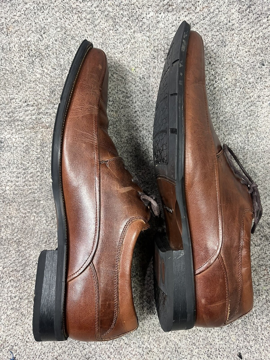 Florsheim Comfortech Derby Dress Shoes Mens 14M  Brown Burnished Leather Office Florsheim Comfortech Men main image 3