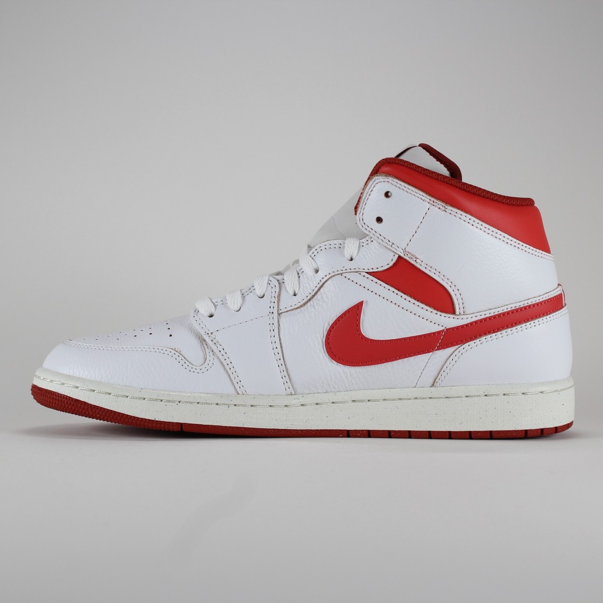 Nike Air Jordan 1 Mid SE 'White Dune Red' FJ3458-160 Men's Size