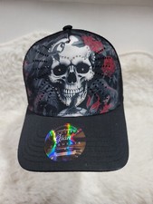 Beautiful Giant Garments Skull & Roses Men's Baseball Cap Adj SnapBack!! New