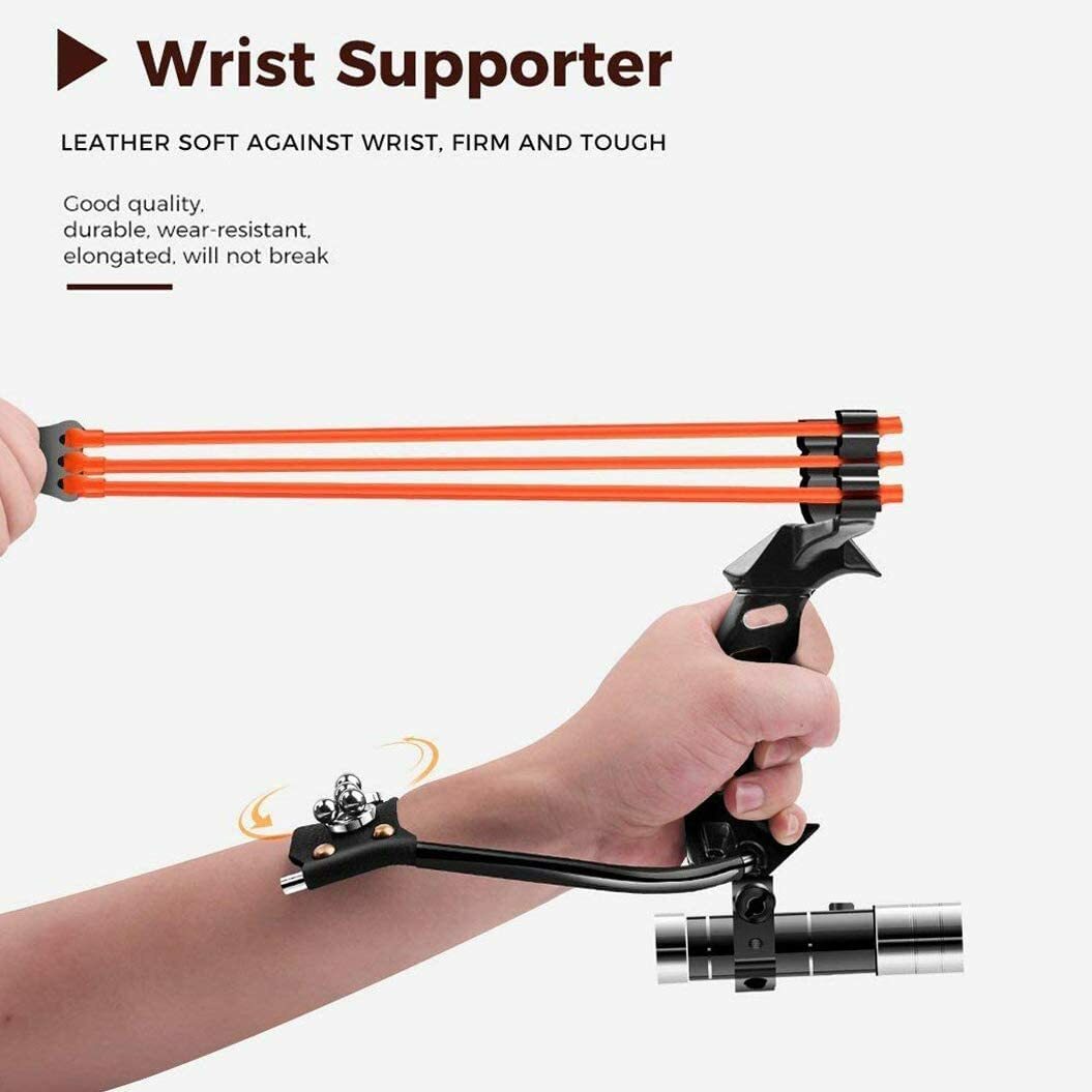 Hunting Professional Catapult Laser Slingshot With Rubber Ammo Aim