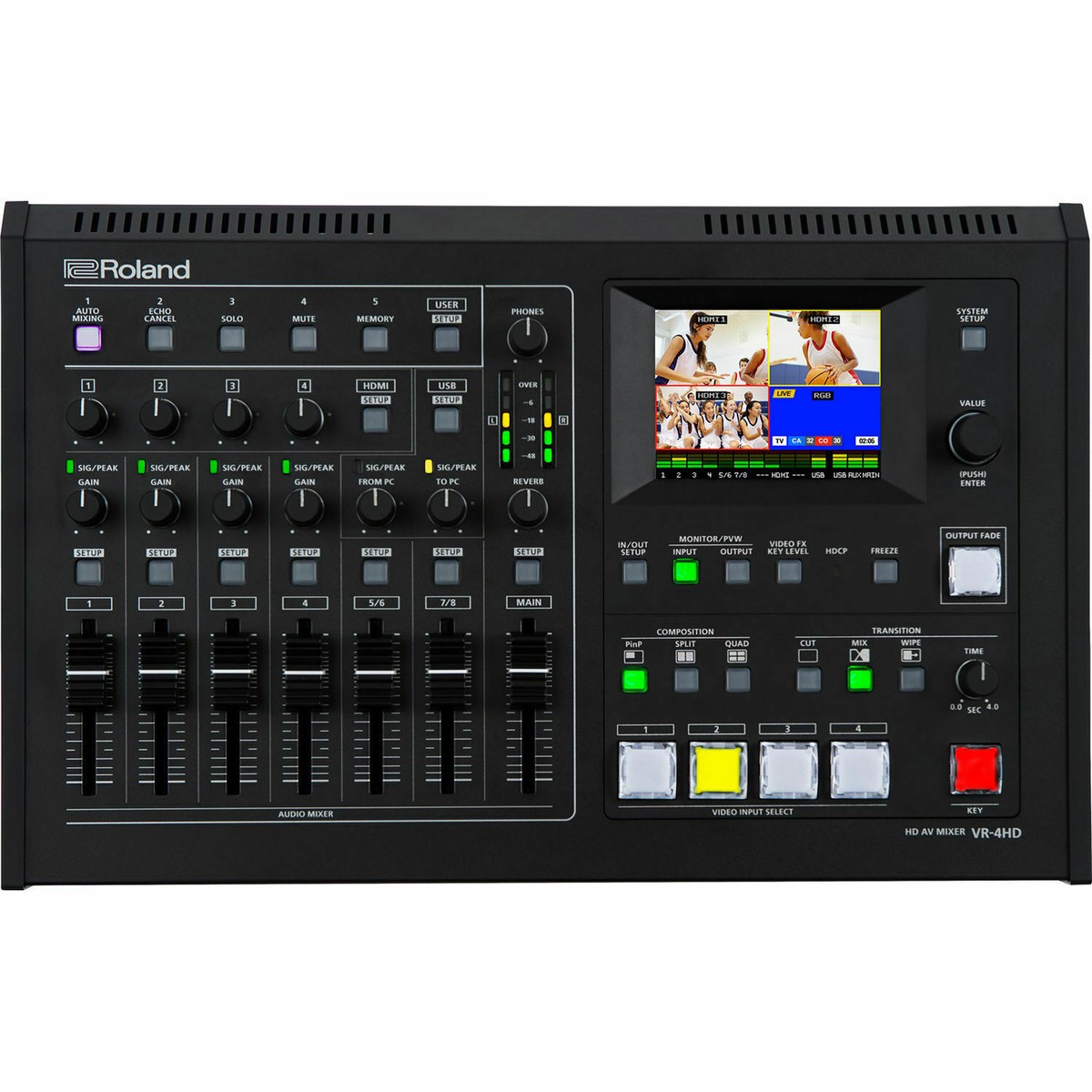 Roland ローランド HD AV Mixer VR-4HD Roland VR-4HD 6 Input 4 Channel HD All in One AV Mixer for sale
