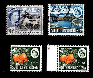 Southern Rhodesia 1953-64. SG#83, 101 used #96 MNH