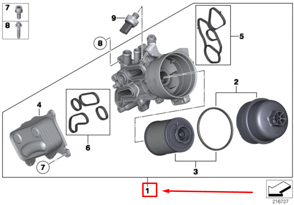 MINI COUPE R58 Motorölfiltergehäuse 11428643745 8643745 NEUES 
