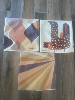 Jonathan Adler Set Of 3 16x16 Throw Pillow Covers