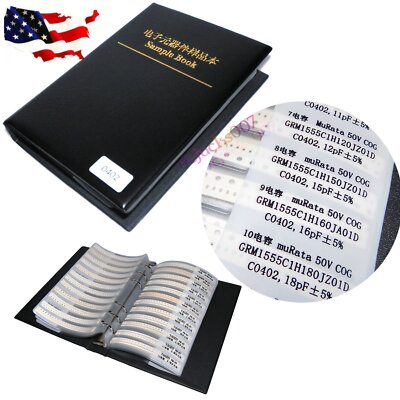 0402 SMD Capacitor Chip Sample Book Assorte Kit Component 0.5pF~1uF 80Values*50
