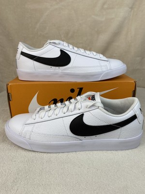 Nike Blazer Low Leather White Black CZ1089-100 Menâs Size 7.5 Womenâs 9 | eBay