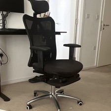 Sihoo Ergonomic Black Office Chair with Footrest