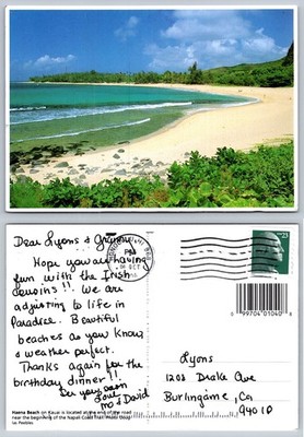 Haena Beach Kauai Hawaii Postcard 2002 Napali Coast Trail Photochrome