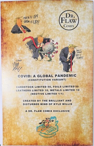 Covid: A Global Pandemic #1 Constitutional Embossed Foil (1 of 50) – (NM/NM+) - Picture 3 of 3