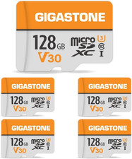 128GB Micro SD Card 5-Pack, A1 V30 4K Video Recording, Surveillance, Security Ca