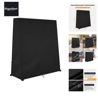 Table Tennis Table Cover Table Tennis Table Cover Windproof UV Resistant...
