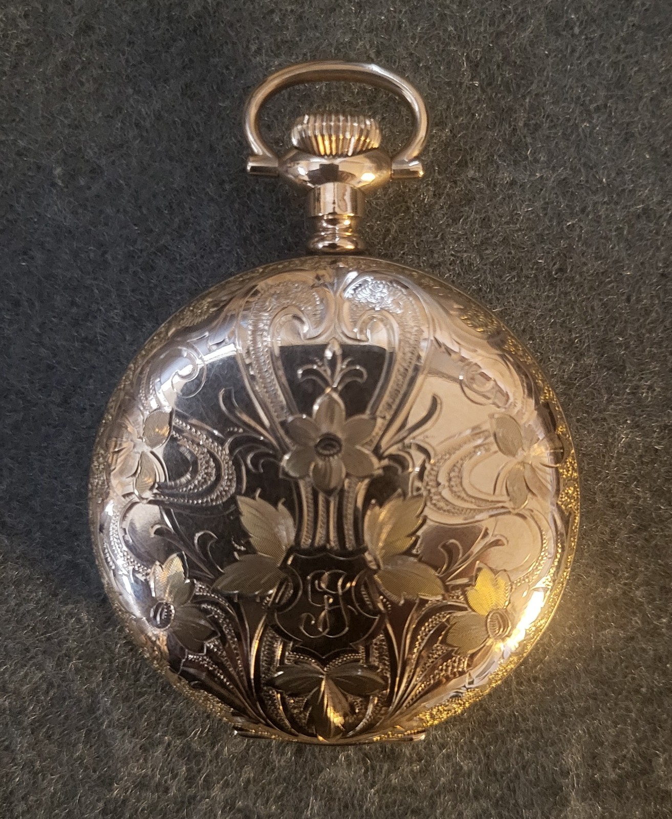 Mint!! 1909 16s 17jw E.Howard Series "3" Hunter case Pocket Watch.