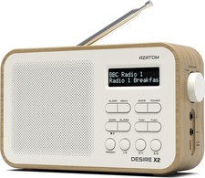 AZATOM Desire X2 DAB/DAB+ FM Digital Radio with Dual Alarm, Portable Design, Bat
