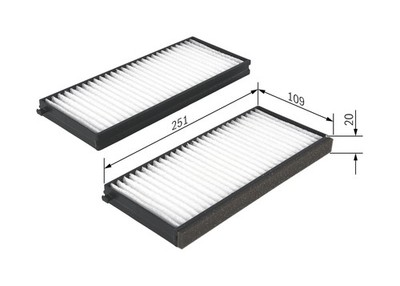 BOSCH Filter Innenraumluft KIA 2,0 1,6 0K2FA6152X 0K2FE6152X
