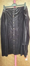 BNWT Cider 4XL Black Velour Velvet Bardot Off Shoulder Knee Length Dress (280/v)