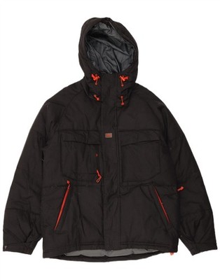 HELLY HANSEN Herren wattierte Jacke mit Kapuze UK 38 Medium schwarz Nylon CJ12