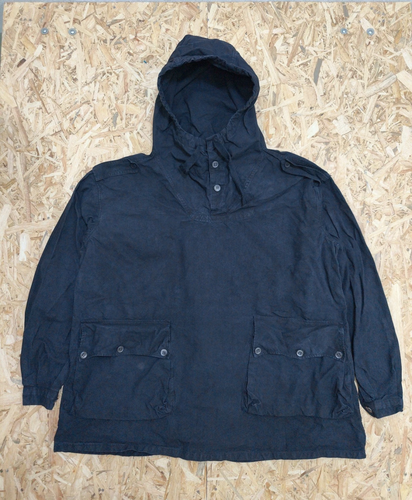 Swedish Army Military Anorak Hoodie Snow Parka Vintage 50s Mens Jacket Size XL