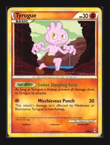 Tyrogue 36/95 Call of Legends Rare Pokémon TCG LP