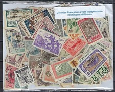 Colonies Françaises avant indépendance 200 timbres différents neufs et oblitérés