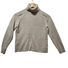 Victor Alfaro Kids Wool Turtleneck Sweater Size L Beige Ribbed Knit