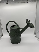 MacKenzie Childs Lotus Watering Can Metal Sage Green Retired Rare