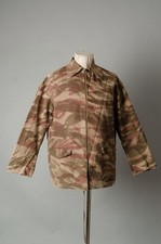 VTG 60s French Lizard Camouflage Hunting Jacket Chic Zipper