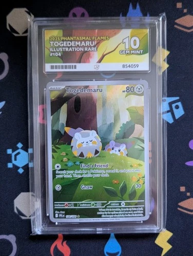 Togedemaru [104/094] Phantasmal Flames Ultra Rare Ace Grade 10