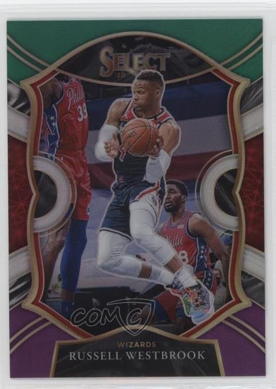 2020 Panini Select Concourse Green White Purple Prizm Russell Westbrook #39 12g7