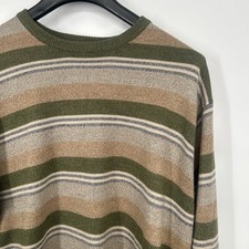 Dockers Men  s XL Striped Knit Pullover Sweater Long Sleeve Acrylic Crewneck